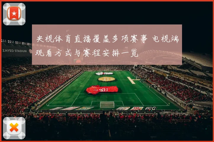 央视体育直播覆盖多项赛事 电视端观看方式与赛程安排一览